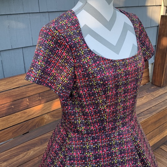 Eshakti XL Pink Yellow Sweater-Print Swoop Neckline - Picture 3 of 7